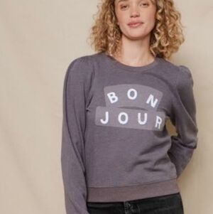 Sundry:  Gray Bonjour Sweatshirt